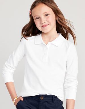 Old Navy Uniform Pique Polo Shirt for Girls white