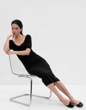 Gap Modern T-Shirt Midi Dress black