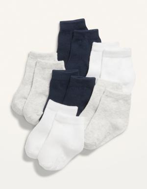 Unisex Crew Socks 6-Pack for Toddler & Baby blue