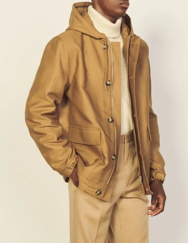 Sandro Short hooded coat. 1