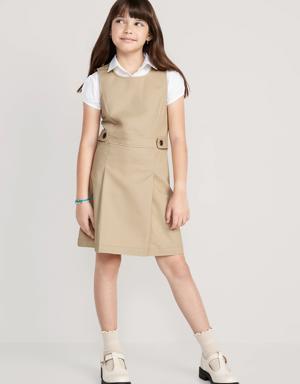 Old Navy Sleeveless School Uniform Dress for Girls beige