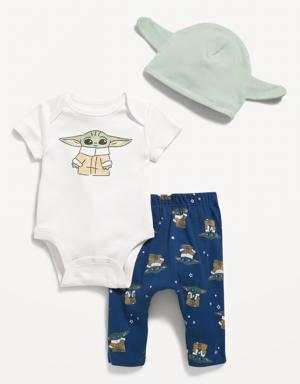Star Wars: The Mandalorian™ The Child Unisex 3-Piece Bodysuit, Pants & Hat Layette for Baby multi