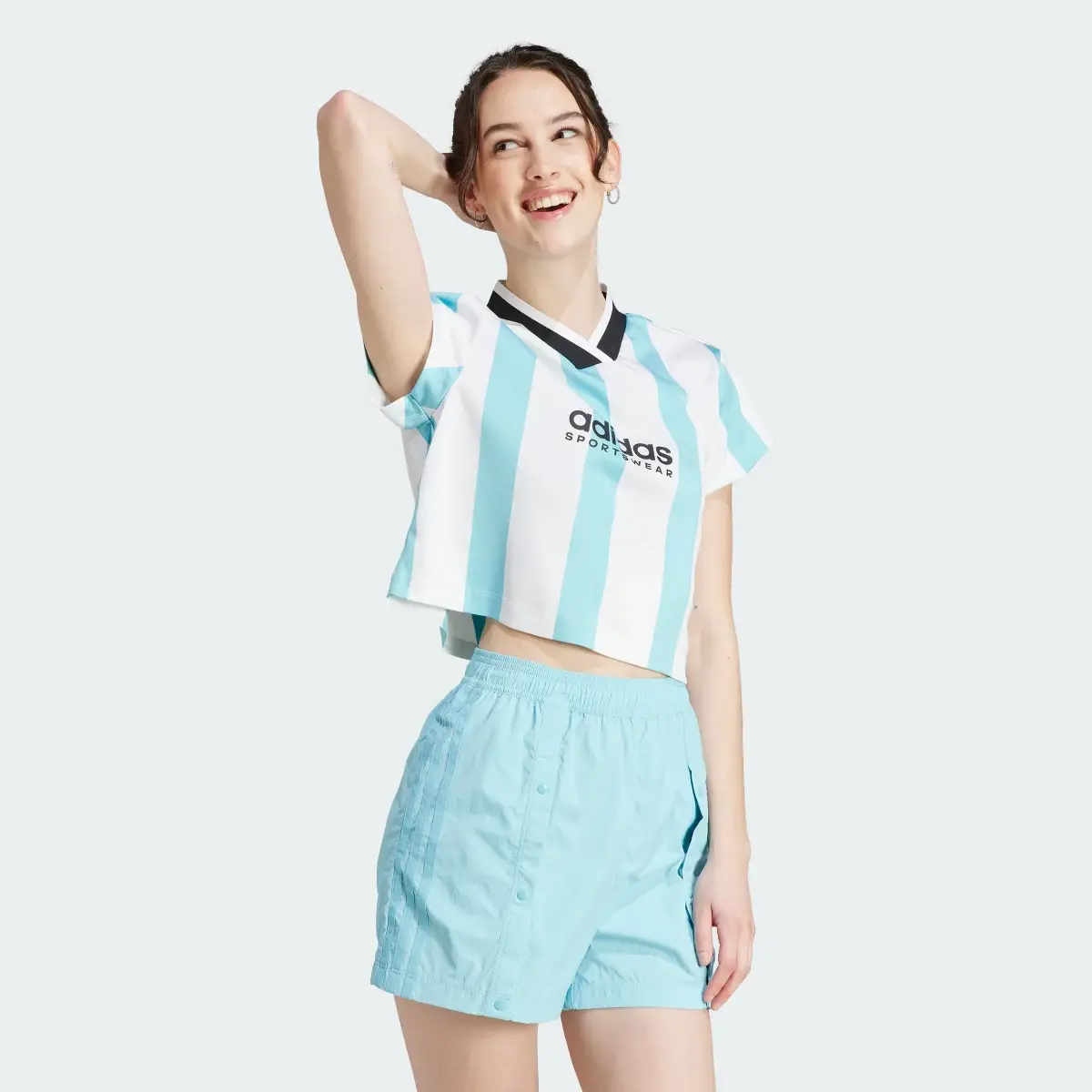 Adidas Tiro Colorblock Crop Tee. 2