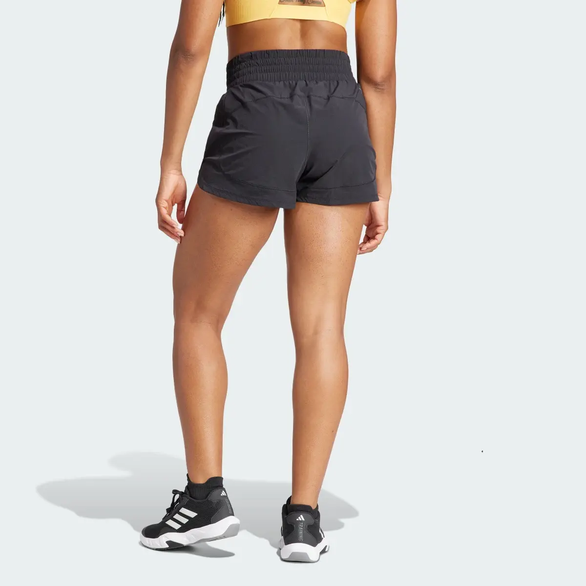 Adidas Pacer Stretch-Woven Zipper Pocket Lux Shorts. 2