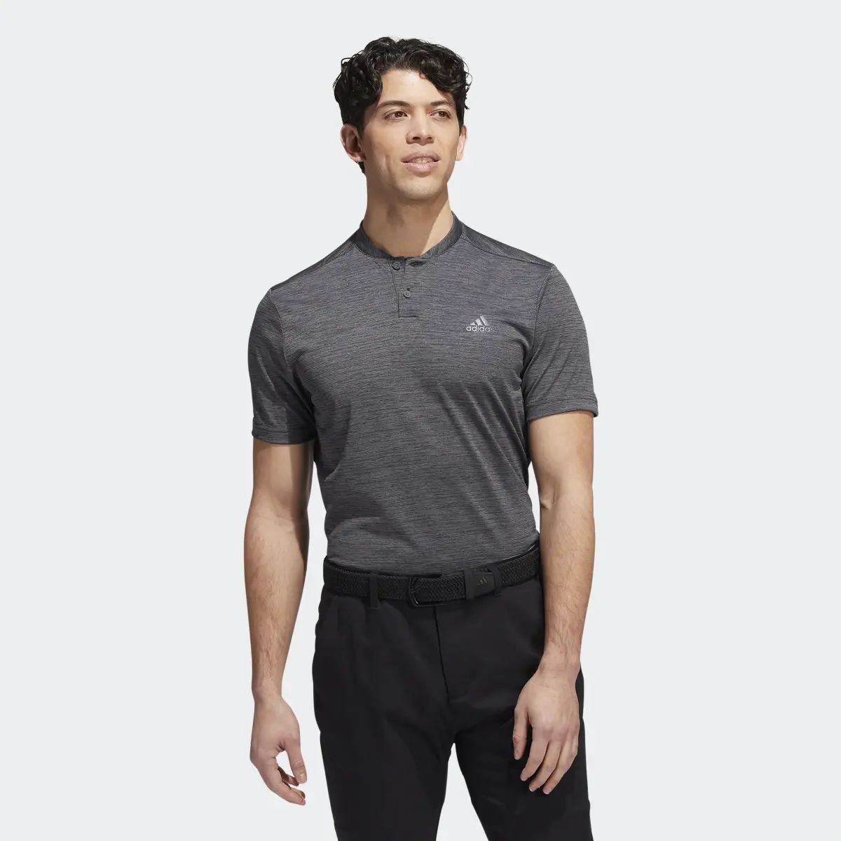 Adidas Textured Stripe Poloshirt. 2