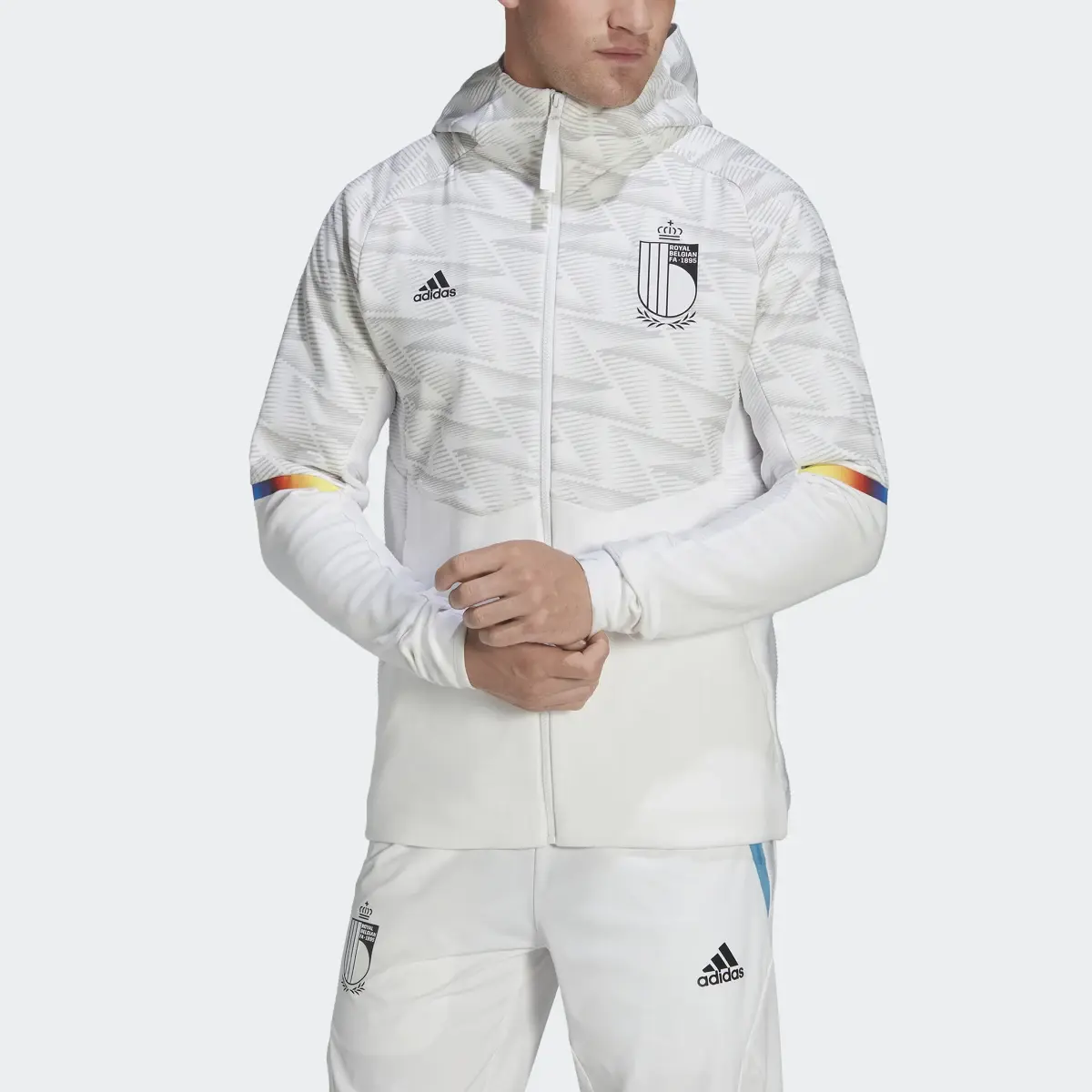 Adidas Belgium Game Day Full-Zip Travel Hoodie. 1