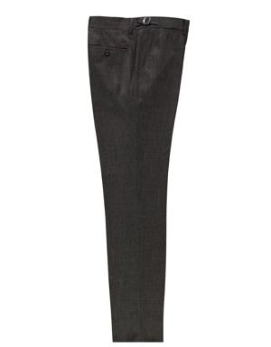Slim Fit Tokalı Pileli Klasik Pantolon