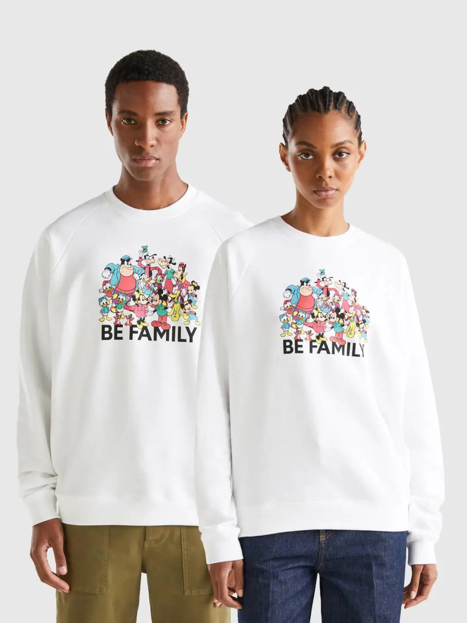 Benetton white mickey & friends sweatshirt. 1