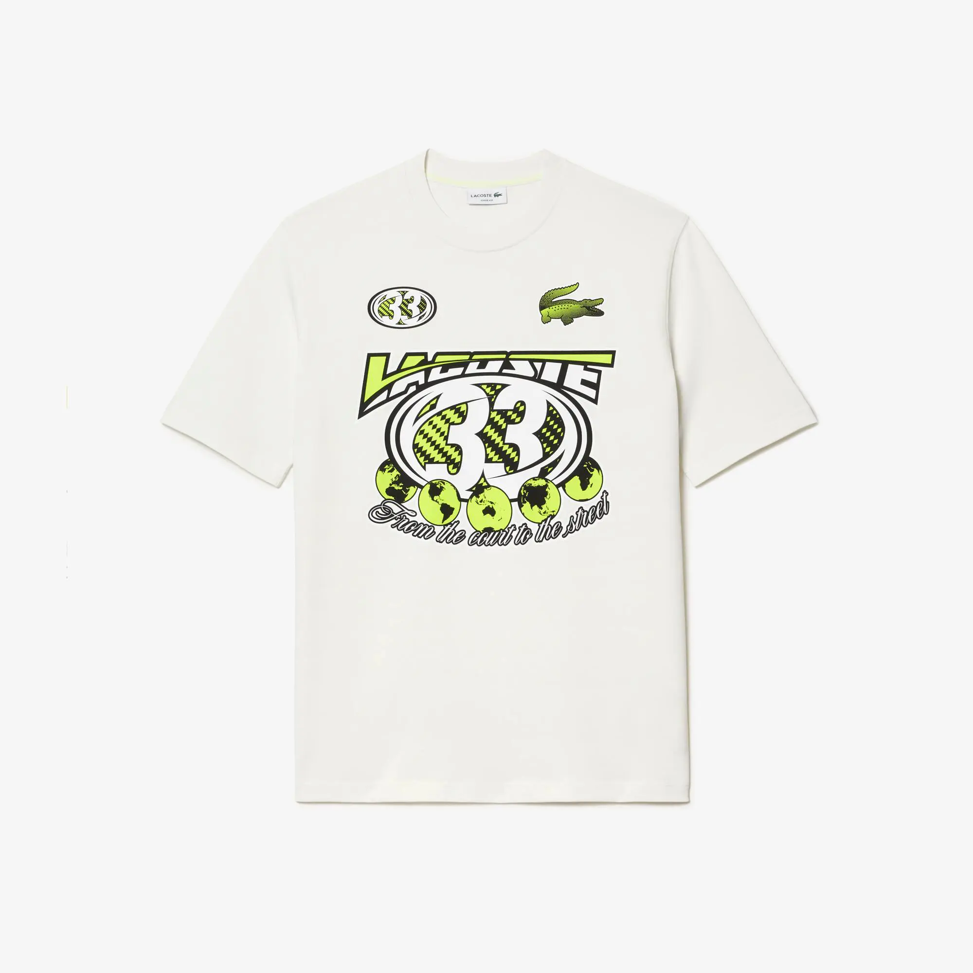 Lacoste T-shirt com estampado de algodão loose fit Lacoste para homem. 2