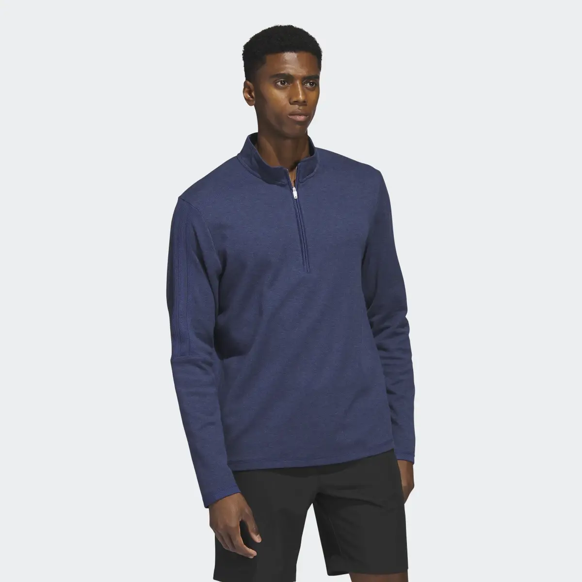 Adidas 3-Stripes Quarter-Zip Pullover. 2