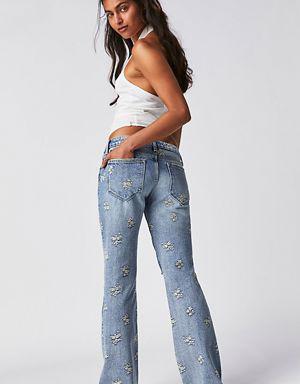 Eva Embroidered Flare Jeans