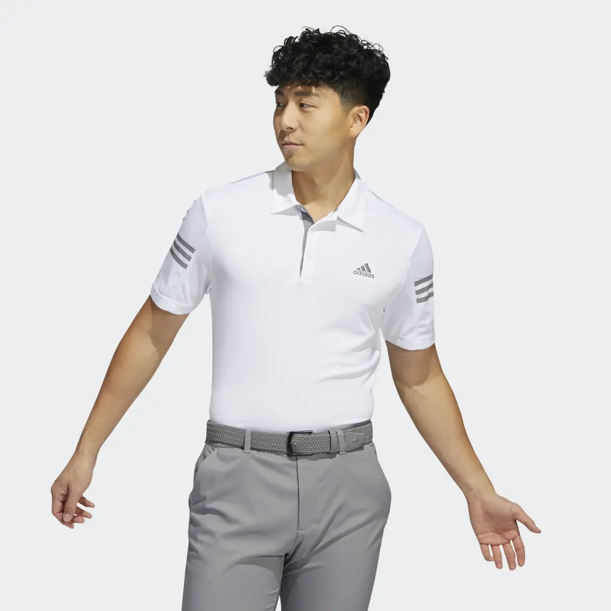 Adidas 3-Stripes Golf Polo Shirt. 2