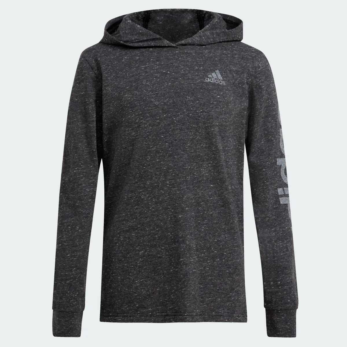 Adidas Long Sleeve Snow Heather Hooded Tee (Extended Size). 3