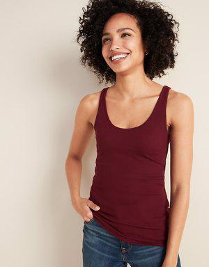 Old Navy First-Layer Rib-Knit Tank Top for Women red