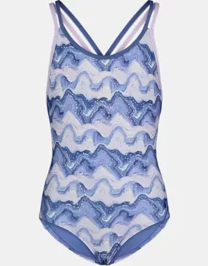 Little Girls' UA Mixing Waves One-Piece Swimsuit