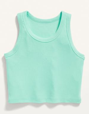 Old Navy Cropped UltraLite Rib-Knit Performance Tank for Girls green