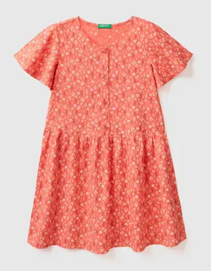 floral dress in sustainable viscose