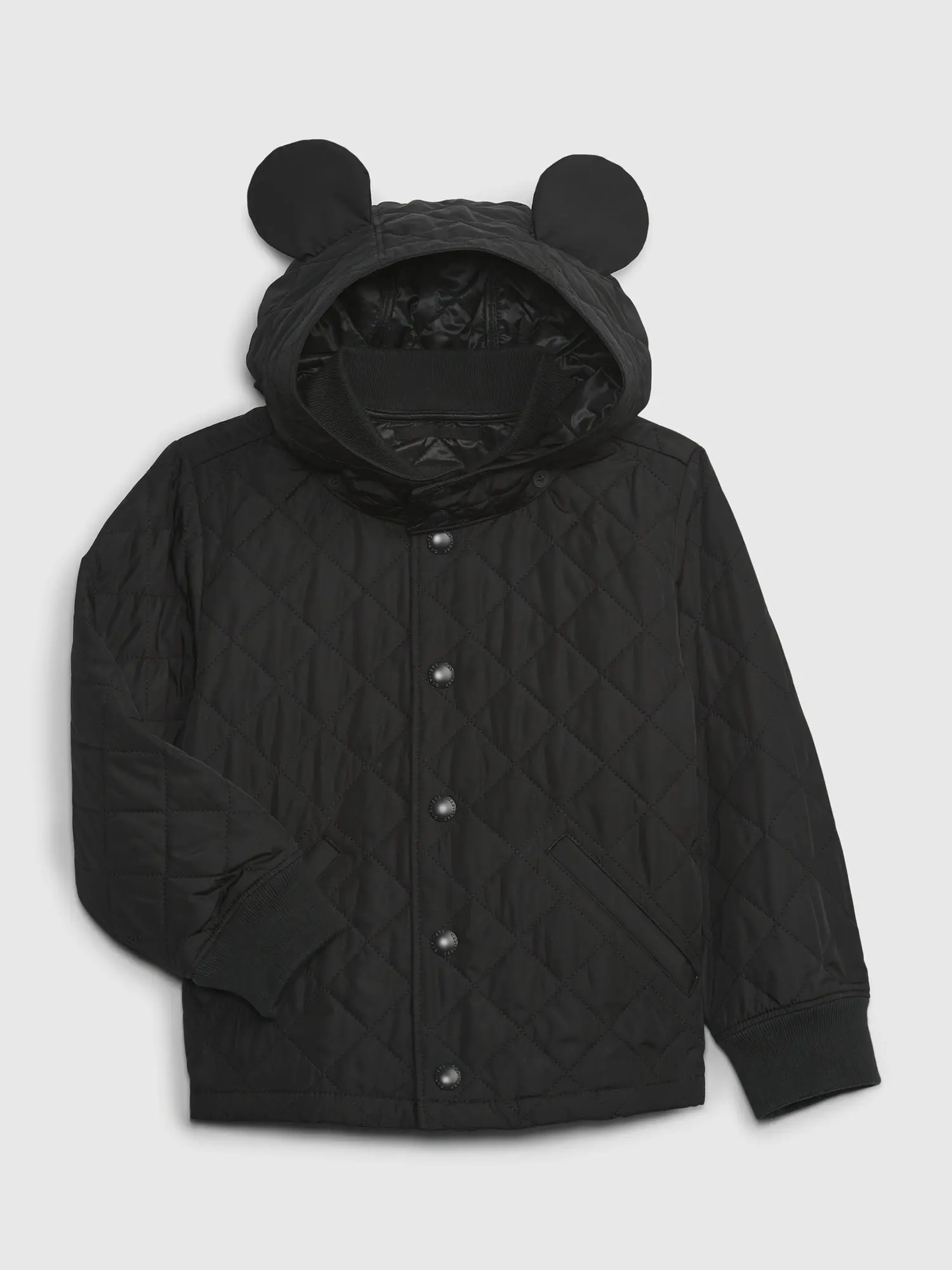Gap babyGap &#124 Disney Recycled Quilted Bomber Jacket black. 1