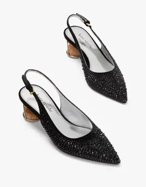 Soiree Crystal Slingback Pumps