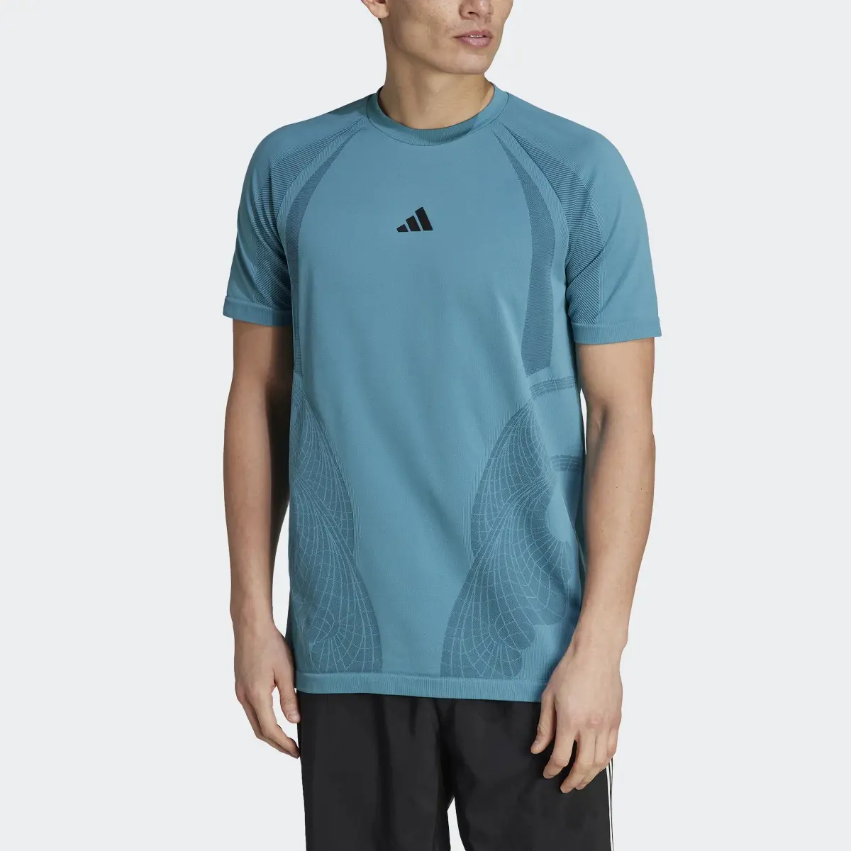 Adidas AEROREADY Pro Seamless Tennis Tee. 1