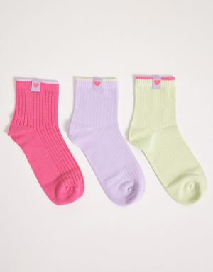 3'lü Paket Fairytale Kadın Soket Çorap