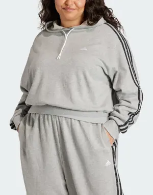 Essentials 3-Stripes Animal Print Relaxed Hoodie (Plus Size)