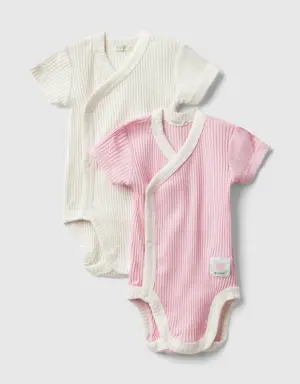 two tank top bodysuits in organic cotton