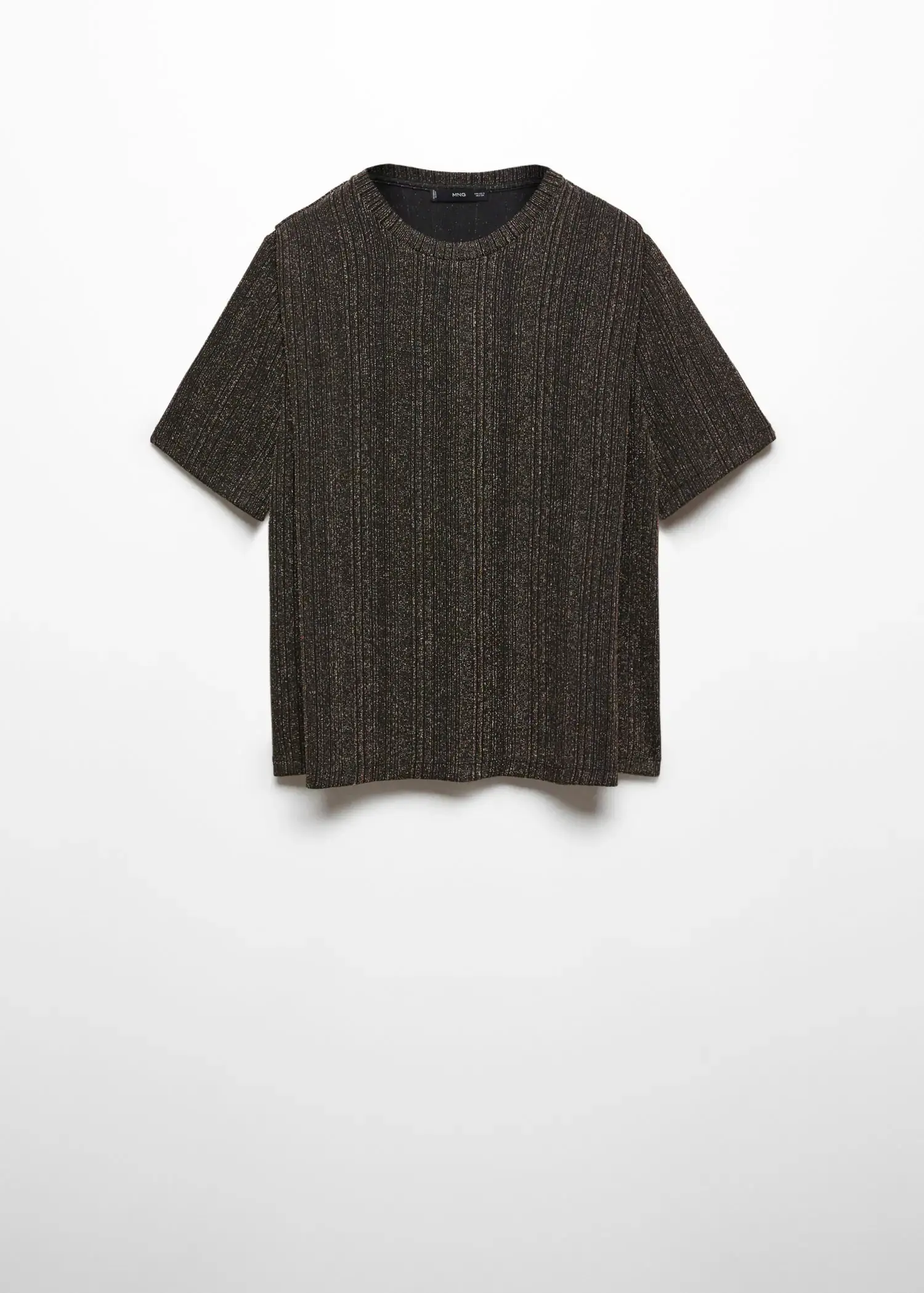 Mango Lurex knitted t-shirt. 1