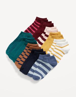 Old Navy Printed Ankle Socks 10-Pack for Girls multi