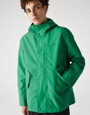Men’s Water-Resistant Cotton Blend Hooded Jacket