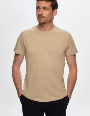Damat Bej %100 Pamuk T-Shirt