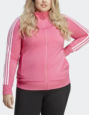 Adidas Essentials Warm-Up Tricot Slim 3-Stripes Track Jacket (Plus Size)