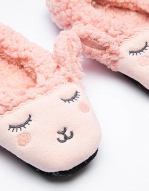 Powder Pink Girls Sheepy Liner Socks
