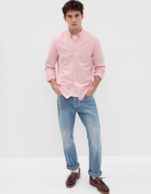 Gap Classic Oxford Shirt in Standard Fit pink
