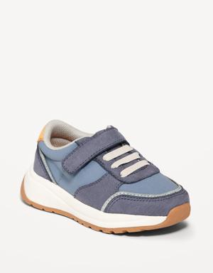 Unisex Canvas Color-Blocked Sneakers for Toddler blue