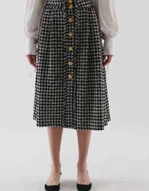 Crowbar Pattern Midi Skirt