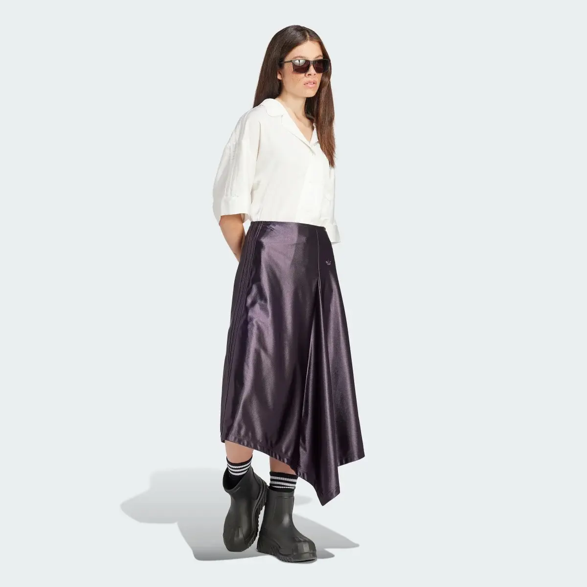 Adidas High-Waisted Satin Skirt. 3