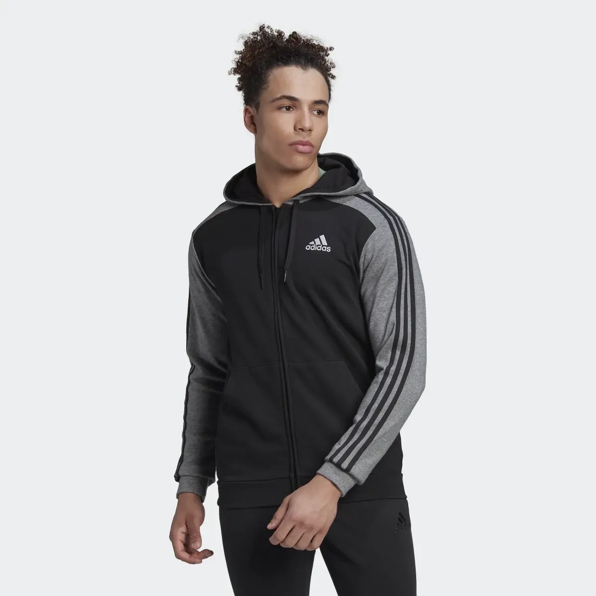 Adidas Chaqueta con capucha Essentials Mélange French Terry. 2