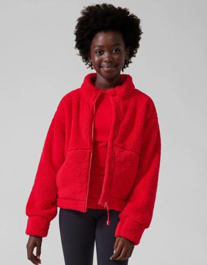 Girl So Toasty Tugga Sherpa Jacket red