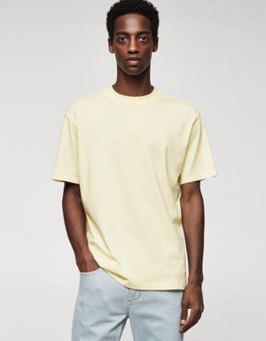 Mango T-shirt de 100% algodão relaxed fit