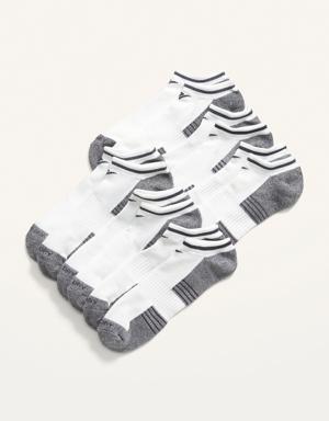 Go-Dry Gender-Neutral Low-Cut Performance Socks 6-Pack for Adults white