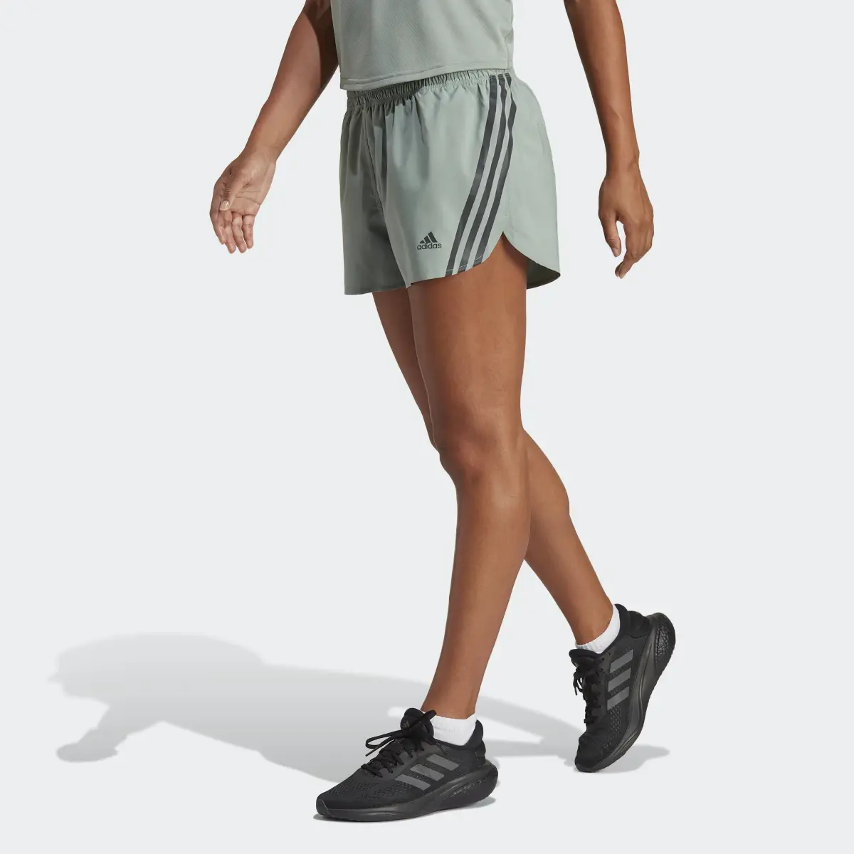 Adidas Run Icons 3-Stripes Running Shorts. 1