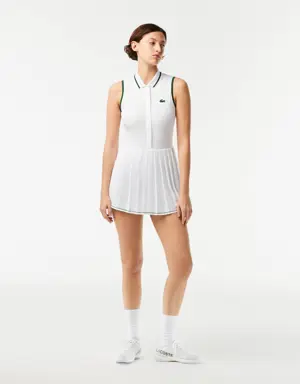 Robe plissée femme Tennis Lacoste SPORT avec shorty intégré