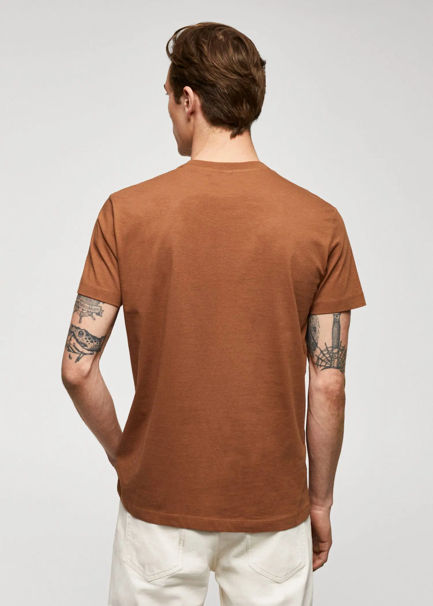 Mango Pamuklu Essential tişört. 3