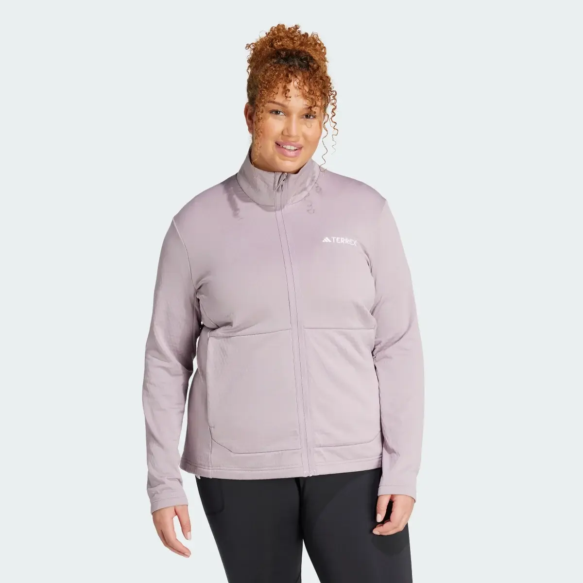 Adidas Terrex Multi Light Fleece Full-Zip Jacket (Plus Size). 2