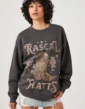 Forever 21 Rascal Flatts Graphic Pullover Charcoal/Multi