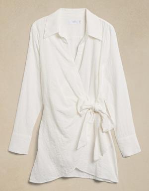 Oversized Shirt Wrap Cover-Up &#124 Onia white