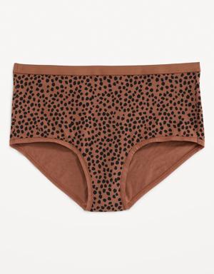 Matching High-Waisted Bikini Underwear for Women brown