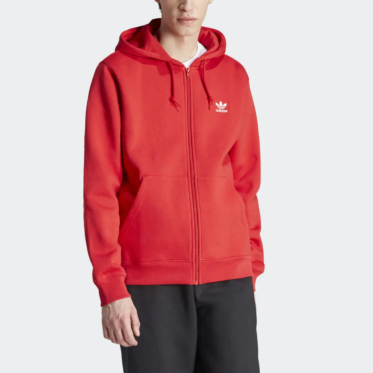 Adidas Trefoil Essentials Full-Zip Hoodie. 1