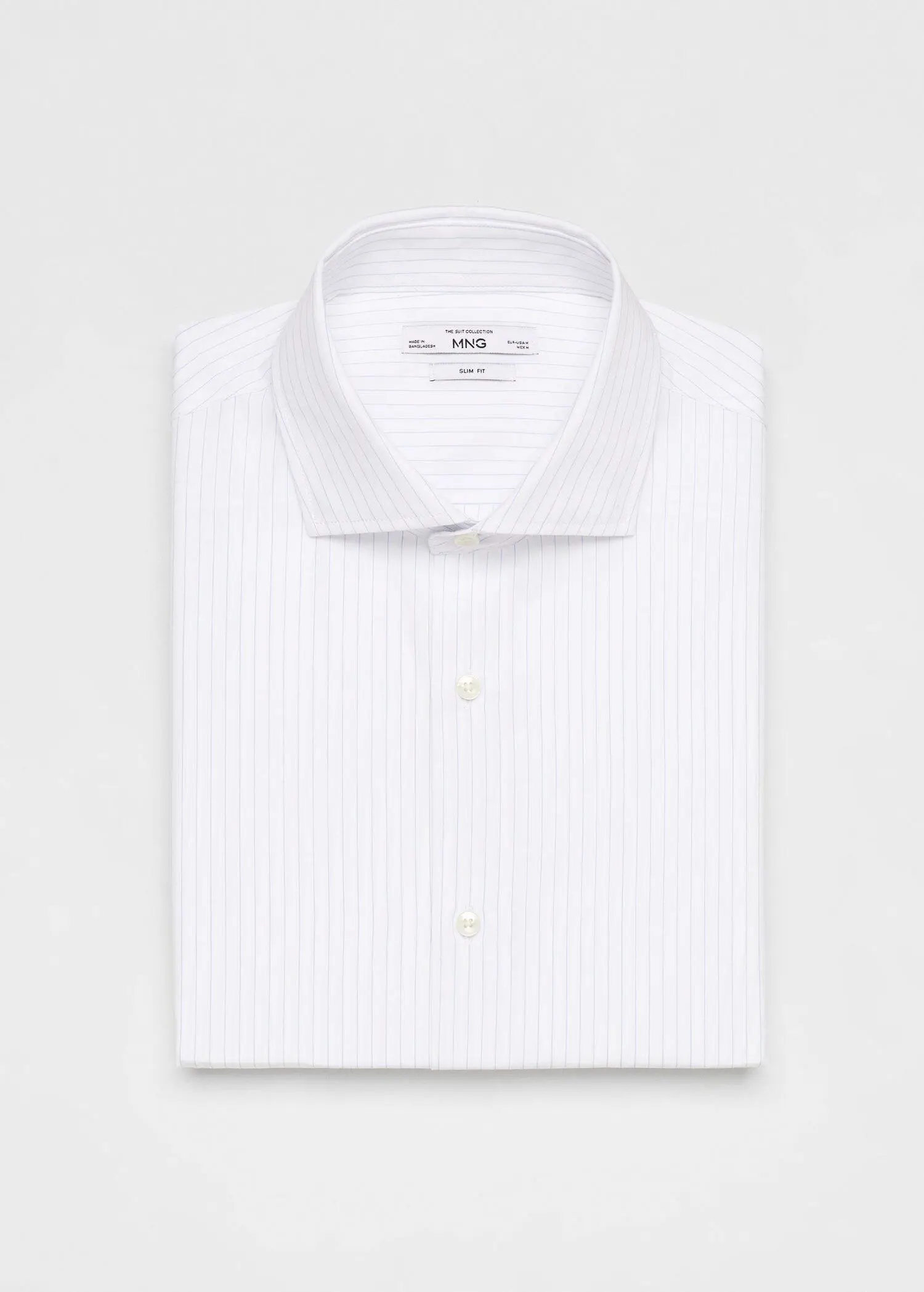 Mango Slim-fit micro-print twill suit shirt. 1